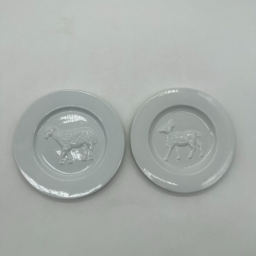 Bonjour Plates La Fromagerie Cheese Plates Farm Animal 2 Sheep Goat